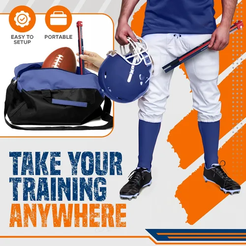 Miniatura 4 de True Strike Pro Football Kicking Tee - Ultimate Football Tee Compatible with All Ball Sizes, Bonus Goal Kicking Tracker, Field Goal Football Holder