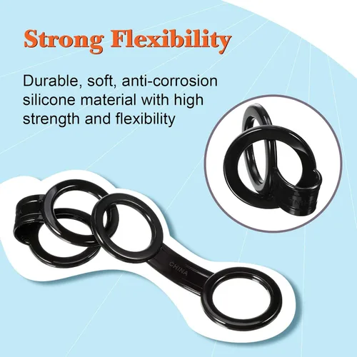 Miniatura 4 de Weewooday 12 piezas de buceo Snorkel Keeper Clip de silicona para máscara de correa de bloqueo, correa de buceo para máscara de buceo, soporte