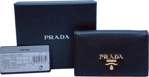 Miniatura 7 de Prada 1MC122 Vitello - Funda de piel para tarjetas de crédito piel de becerro color negro