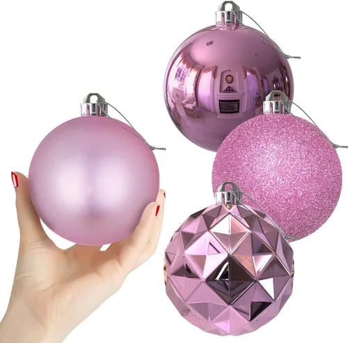Miniatura 45 de Bolas de Navidad Grandes de 3.2" en Azul Bebé - Adornos para Árbol de Navidad, Bolas Colgantes Inastillables para Cumpleaños, Halloween, Boda