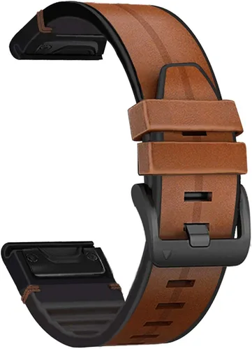 Miniatura 8 de Abanen Correas de Reloj de Cuero para Garmin Fenix 8 / epix Pro/Tactix 8 (47mm), QuickFit 22mm de Cuero Genuino Suave con Correa de Muñeca