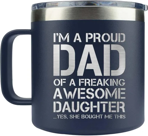 Regalos para papá de hija, hijo, niños en el día del padre, Navidad, cumpleaños - Divertidos regalos para papás - Regalo para padre - Taza de papá