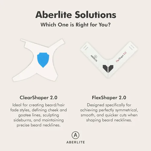 Miniatura 8 de Aberlite FlexShaper 2.0 - Moldeador de barba para hombres - Guía de cuello flexible y sin manos - Herramienta de recorte de barba - Kit