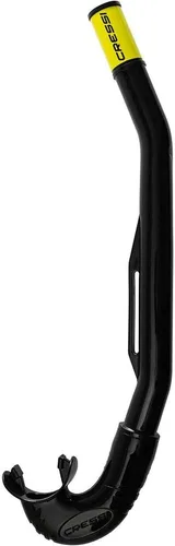 Cressi Buceo Minimalista Fijo Keeper Snorkel - Fácil y Cómodo de Usar - Isla: Diseñado en Italia Negro / negro/ amarillo