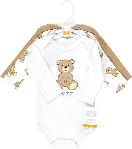 Miniatura 2 de Hudson Baby Body unisex de algodón de manga larga para bebé, leopardo rosa rojo