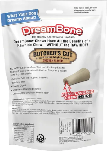 Miniatura 5 de DreamBone Butcher's Cut Chews - Masticables sin cuero crudo para perros, con centro de masticación sabor pollo