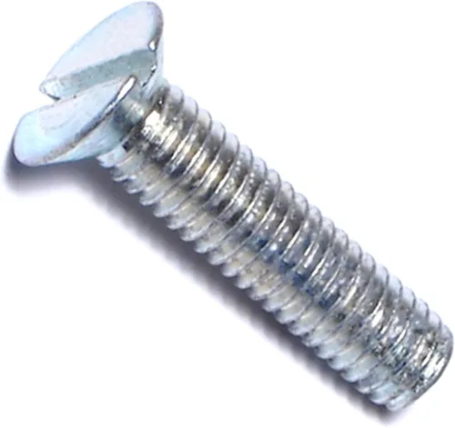 Miniatura 15 de Hard-to-Find Fastener 014973271565 Tornillos de máquina planos ranurados, 0.118 in-0.020 x 0.394 in, pieza-25