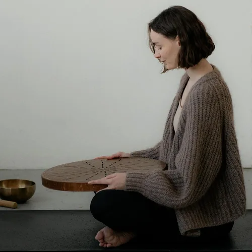 Miniatura 7 de Tambor oceánico de madera de cascada de 20 pulgadas meditativo para baño de sonido relajante forma de géiser (sin bolsa)