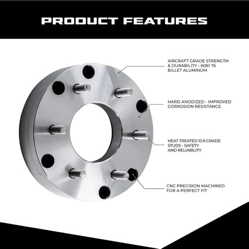 Miniatura 2 de EZAccessory 2 adaptadores de rueda de 8 x 6.5 a 6 x 5.5 para Ford Chevy Dodge Hub y Mount 6 Lug Chevy Toyota Wheels