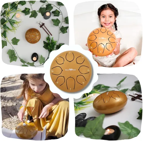 Miniatura 8 de El Balmy Drum - Tambor de Lengua de Acero de 6 Pulgadas de 8 Notas, Instrumento de Tambor de Acero, Tambores para Niños y Adultos, Juego de Tambor