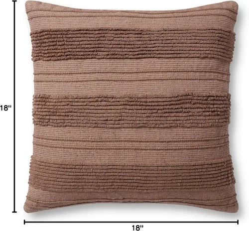 Miniatura 5 de Loloi Jean Stoffer x Kristy Collection PJS0001 - Almohada de arcilla (18.0 x 18.0 in), solo funda
