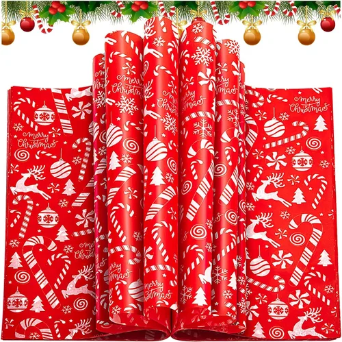 Miniatura 15 de 100 piezas de hojas de papel encerado de Navidad para alimentos, papel para envolver sándwiches, envoltorios para delicatessen, forros impermeables