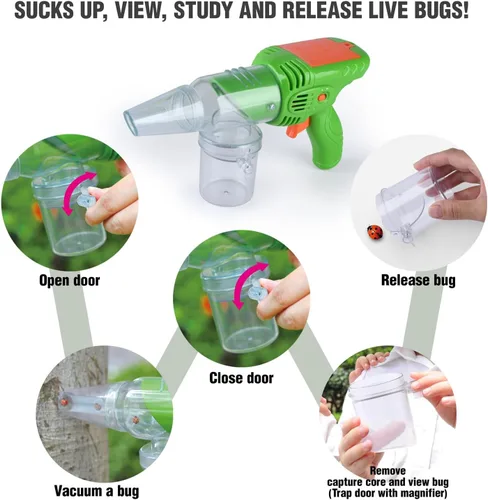 Miniatura 5 de PLAY Kit para Atrapar Insectos, Juguetes al Aire Libre para Niños de 4-8 8-12 años, Aspiradora para Atrapar Insectos con Caja de Hábitat