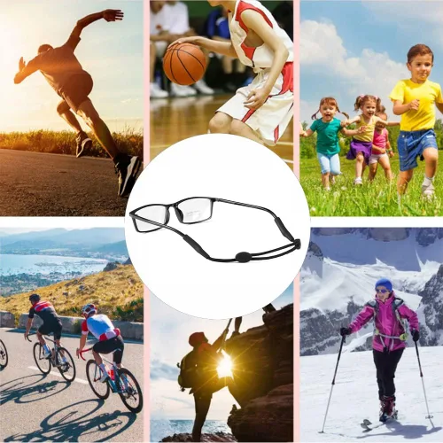 Miniatura 6 de Junsika Correa ajustable sin cola para gafas para hombres, mujeres, niños, deportes, gafas de sol, correa de soporte