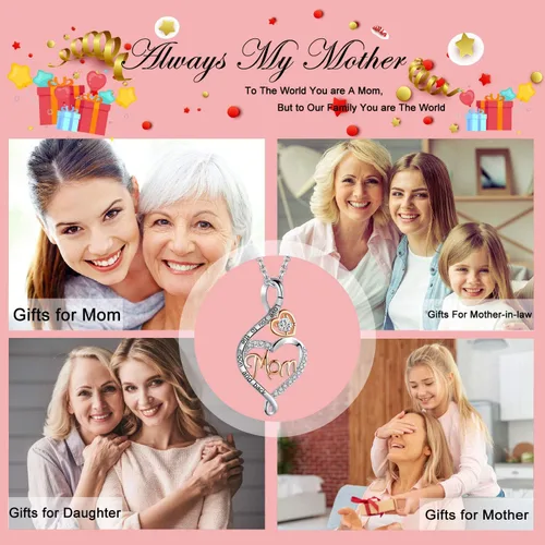 Miniatura 7 de BFF&UNICORN - Collar de plata de ley S925, regalo para la abuela, nana y madre