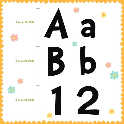 Miniatura 3 de Tenare Juego de 134 letras de 5 pulgadas, letras del alfabeto de graduación, números del alfabeto, recortes de letras para regalos de estudiantes