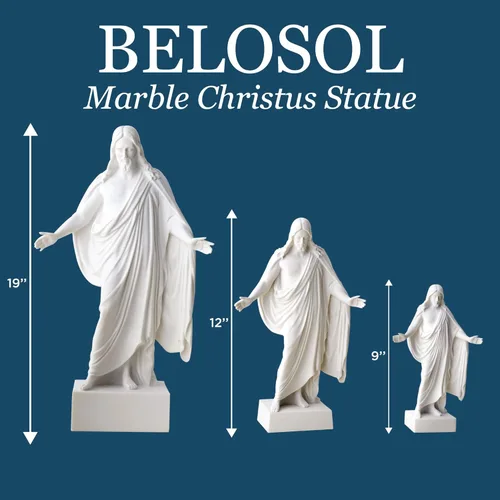 Miniatura 4 de Libro de Deseret – BELOSOL – Estatua de Cristo – Decoración cristiana – Estatua de Jesús – Decoración para el hogar – Escultura inspiradora – Vida