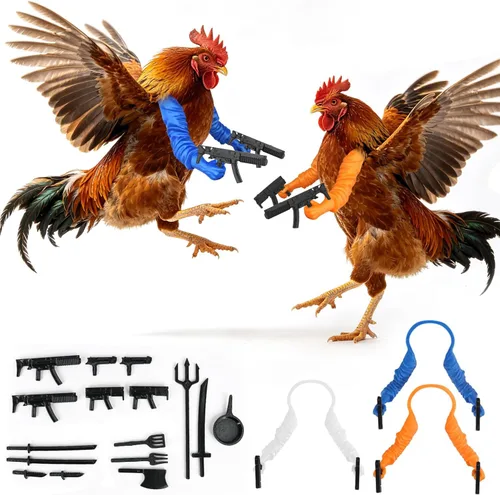 Enrichoice 3PCS 3D Printed Chicken Arms to Put on Chickens with 16 Interchangeable Accessories, Funny Chicken Hands Toys for Dress Up, Photos,