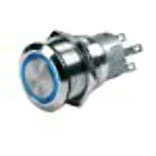 BEP 80-511-0004-00, pulsador momentáneo de encendido/apagado 12V LED azul (paquete de 5 piezas)