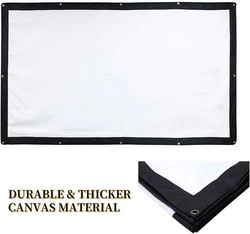 Miniatura 8 de Pantalla de proyector portátil de 300 pulgadas, pantalla de cine al aire libre, pantalla de proyección HD plegable de gran tamaño 16:9 para cine