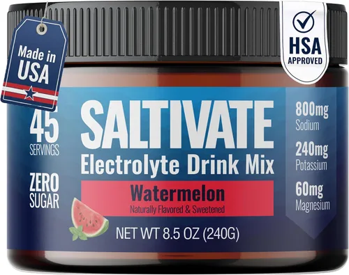 Miniatura 9 de Electrolitos sin sabor HSA FSA Alto contenido de sodio, potasio, magnesio Sin azúcar, estevia, ácido cítrico o maltodextrina Polvo