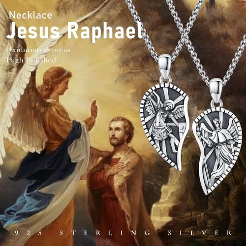 Miniatura 648 de Collar con colgante de plata de ley 925 con medalla de San Patrón, joyería religiosa para hombres y mujeres, con cadena de acero inoxidable 316L
