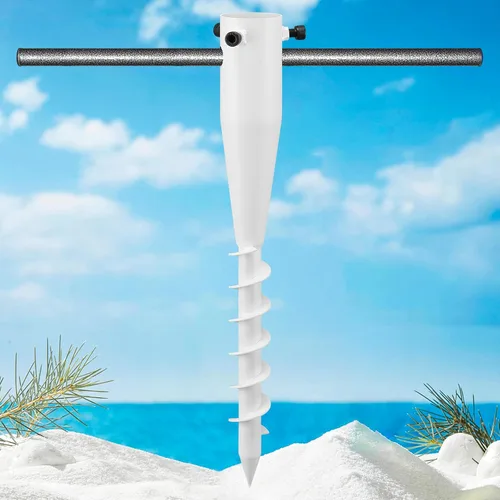 Miniatura 11 de Soportes para Sombrillas de Exterior, Anclaje de Arena para Sombrilla de Playa de Servicio Pesado, Base de Sombrilla de Metal para Exteriores, Negro