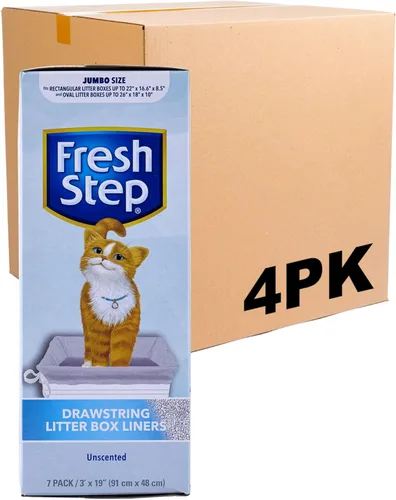 Miniatura 20 de Fresco Paso Cordón Cat Litter Box Liners, perfumado, tamaño jumbo, 36" x 19" - 7 unidades por caja, 2 cajas