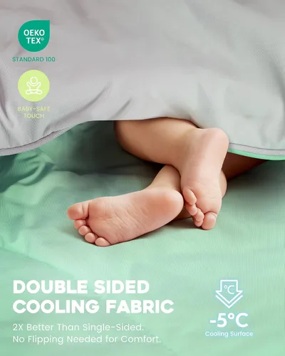 Miniatura 3 de Manta Refrescante Tamaño Queen, Edredón Refrescante de Doble Cara con Tacto Fresco para Personas que Duermen con Calor, Colcha Refrescante de Verano