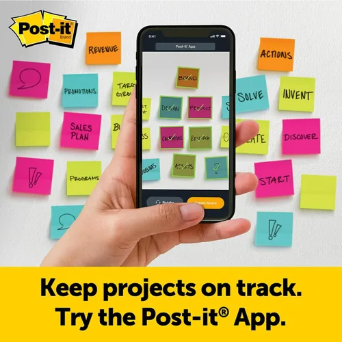 Miniatura 6 de Post-it Almohadilla de caballete de mesa portátil súper pegajosa con panel de borrado en seco, ideal para profesores y estudiantes virtuales, 20 x