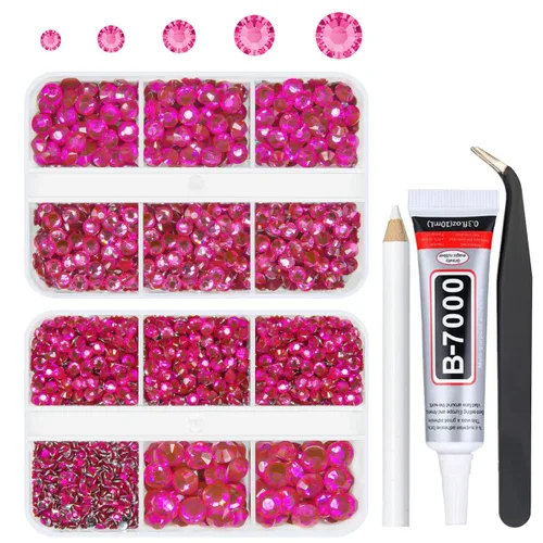 Miniatura 27 de qiipii Resina Metálica Plata Diamantes de Imitación con Parte Posterior Plana para Adornar Manualidades, Piedras Planas de 2mm-6mm, Gemas de Plata