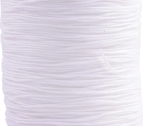 Miniatura 21 de KONMAY 1 rollo de cuerda de nailon para hacer pulseras de 150 yardas, trenzado de nailon Shamballa Macramé/cordón de cuentas de 0.4mm, cordón
