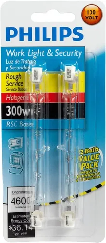Miniatura 3 de Philips 415695 Bombilla T3 RSC de 300 W y 4.7 pulgadas con base de doble extremo de 130 voltios