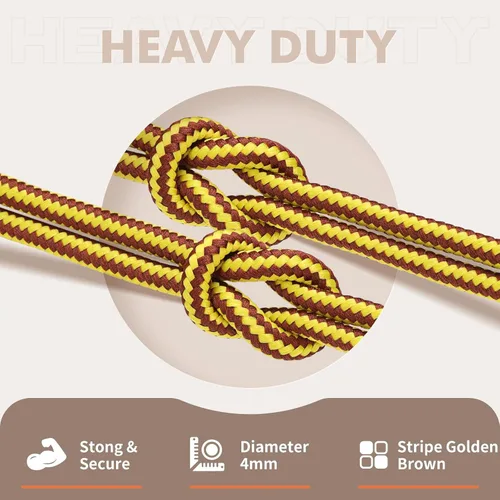 Miniatura 2 de Stepace Cordones redondos 2 pares Cordones resistentes para botas de senderismo y trabajo