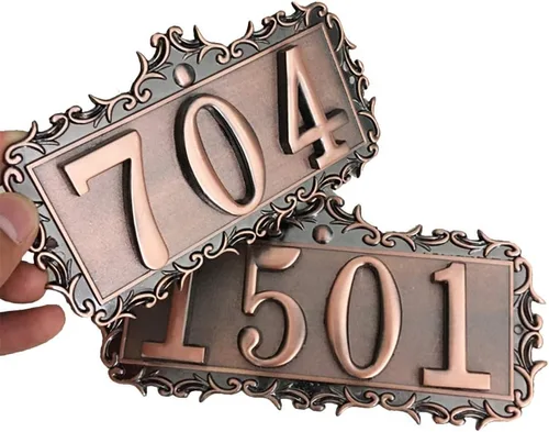 Miniatura 23 de Letrero personalizado con número de dirección del hogar, placa personalizada para buzón, puerta de casa, puerta, habitación, placa acrílica