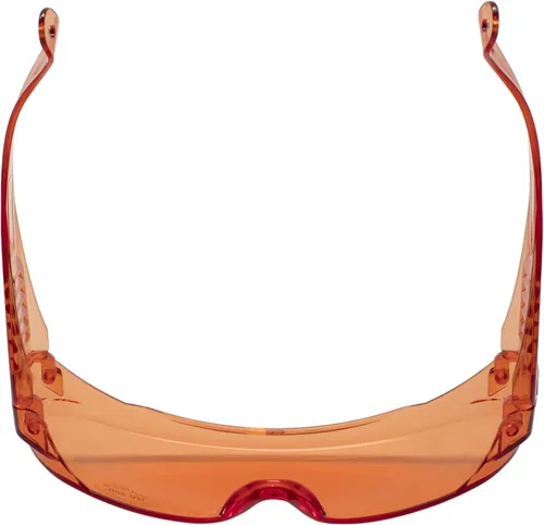 Miniatura 7 de Calabria 1003 Gafas de seguridad grandes que se ajustan sobre anteojos graduados Fitover para hombres y mujeres, envolventes, tintadas, Naranja