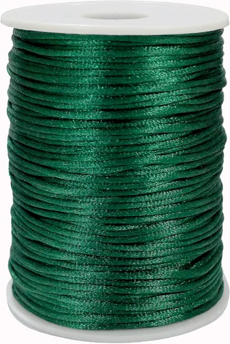 Miniatura 8 de FQTANJU Cordón de nailon satinado de 300 pies de 0.079 in para nudos chinos, artes y manualidades, pulseras de macramé, collares, fabricación