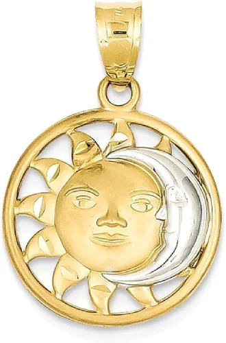 Miniatura 8 de Collar con dije de luna creciente de oro amarillo de 14 quilates, joyería fina celestial para mujer, regalos para ella