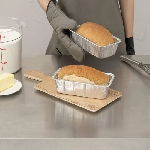 Miniatura 7 de Restaurantware Pastry Tek - Paneras de 8.5 x 4.3 pulgadas, 25 sartenes de aluminio listas para horno, 2 libras, congelables, de aluminio plateado