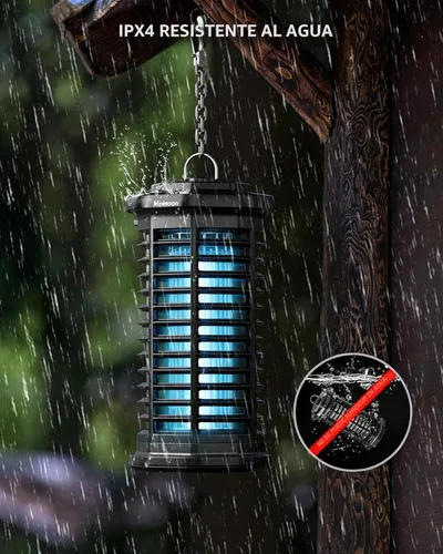 Miniatura 6 de Minimoon Bug Zapper Exterior 4000V Potente Matamosquitos Eléctrico, Trampa para Moscas de 15W para Exteriores, IPX4, Matamosquitos con Cable