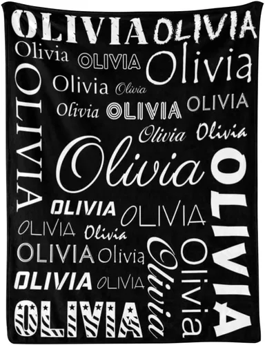 Miniatura 44 de Manta de bebé personalizada con nombre, manta personalizada con nombre, manta personalizada para adultos, niños, cumpleaños, Navidad, Día