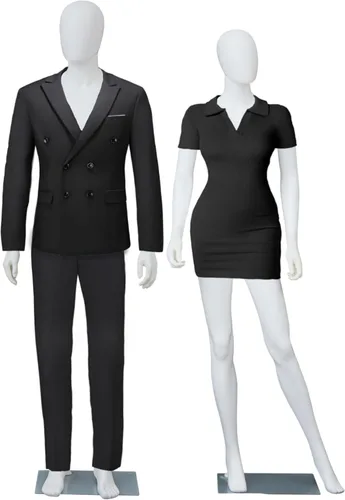 Miniatura 20 de Kinsuite Maniquí de Cuerpo Completo Femenino con Soporte Ajustable Extraíble - Forma de Maniquí Femenino para Disfraces, Exhibición Realista