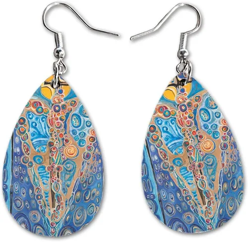 Miniatura 22 de Maureen Claffy Artist Collection Compassion Teardrop Dangle Earrings Set Cute Girls Womens Jewelry Earings Holiday Gifts Summer Decorations