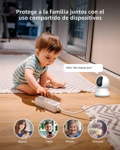 Miniatura 4 de blurams Cámaras 5G para seguridad en el hogar, cámara 2K para mascotas con aplicación de teléfono, cámara interior PTZ de 360° con WiFi de doble