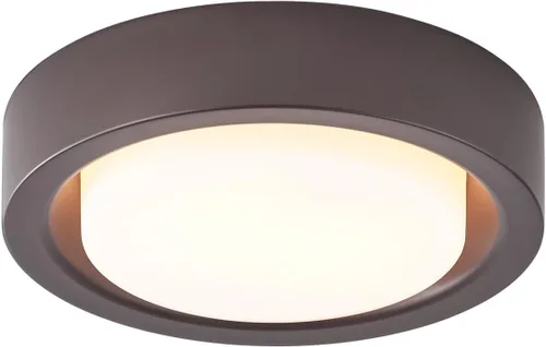 Miniatura 11 de Lámpara de techo de montaje al ras de 13 pulgadas, placa de acabado negro con pantalla de vidrio esmerilado, accesorio de iluminación de techo