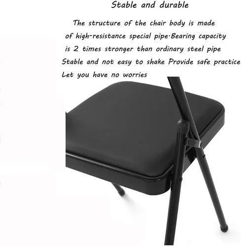 Miniatura 4 de Silla de yoga Pilates, Silla auxiliar profesional Iyengar, Silla plegable de yoga endurecida y gruesa, sólida antideslizante, estable y duradera