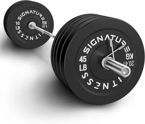 Miniatura 8 de Juego de placas olímpicas de amortiguación Fitvids, placas de peso de 2" para entrenamiento de fuerza y levantamiento de pesas, París o juego