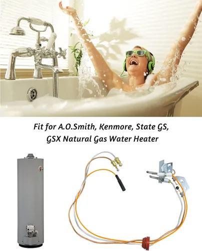 Miniatura 5 de 9003542 NAT - Conjunto piloto de gas mejorado, CPilot de 190 grados para Kenmore A.O.Smith State Gs y GSX, el conjunto de calentador de agua a gas