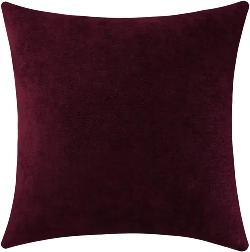 Miniatura 44 de Jeneoo - Fundas de almohada decorativas rojas brillantes de chenilla suave, fundas de cojín cómodas y sólidas para sofá de sala de estar
