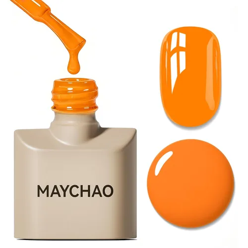 Miniatura 23 de MAYCHAO Esmalte de uñas de gel rosa intenso de 0.5 onzas líquidas, 1 unidad de esmalte de gel rosa brillante, esmalte de uñas que se absorbe con luz